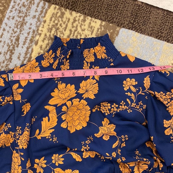 NWT NANETTE Nanette Lepore Smocked 4 Floral-Print Dress - Picture 16 of 16